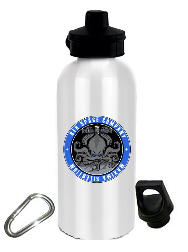 8th - 20 oz Stainless Steel Water Bottle with Stem/Straw Top and Spare Lid with Carabiner.