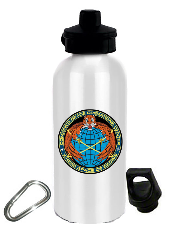 20 oz Stainless Steel Water Bottle with Stem/Straw Top and Spare Lid with Carabiner.