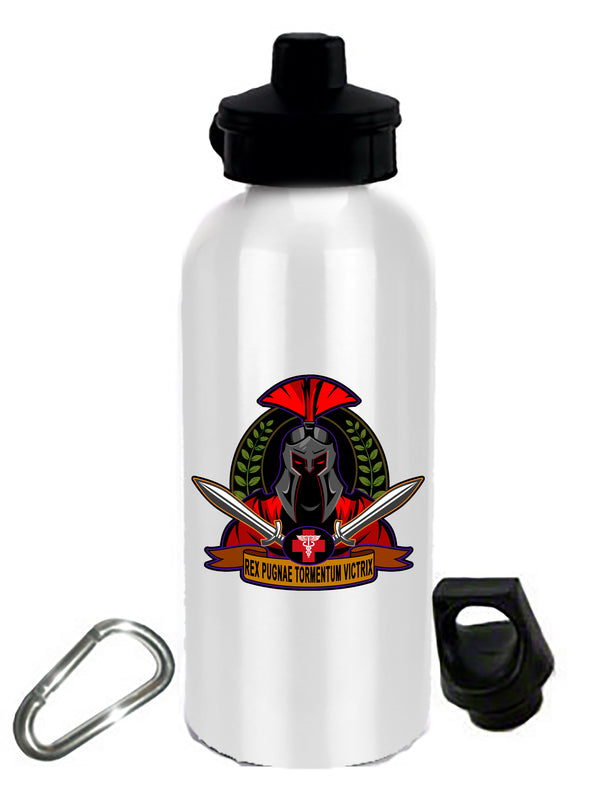 Medics 20 oz Stainless Steel Water Bottle with Stem/Straw Top and Spare Lid with Carabiner.