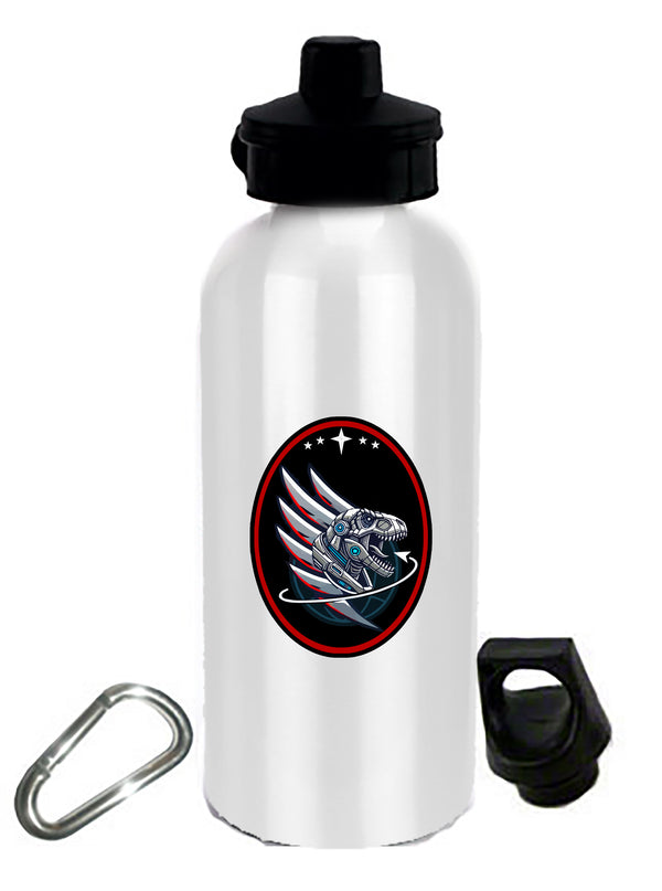 T-REX 20 oz Stainless Steel Water Bottle with Stem/Straw Top and Spare Lid with Carabiner.