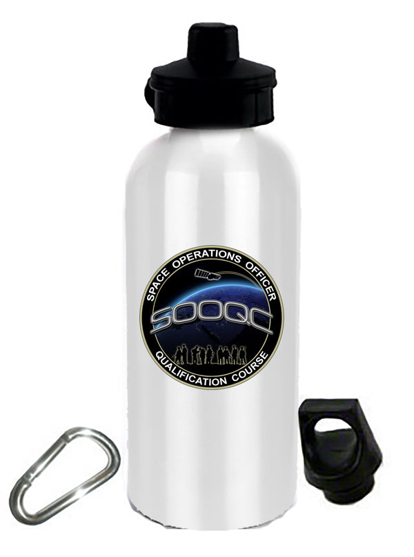 20 oz Stainless Steel Water Bottle with Stem/Straw Top and Spare Lid with Carabiner.