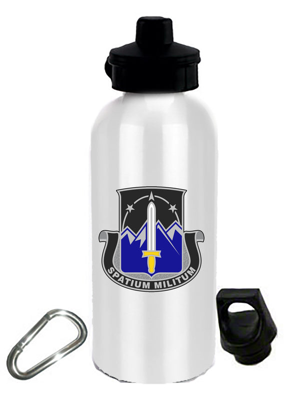 20 oz Stainless Steel Water Bottle with Stem/Straw Top and Spare Lid with Carabiner.