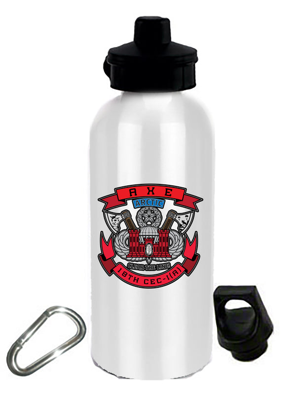 20 oz Stainless Steel Water Bottle with Stem/Straw Top and Spare Lid with Carabiner.