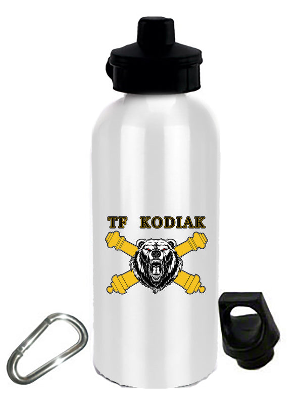 20 oz Stainless Steel Water Bottle with Stem/Straw Top and Spare Lid with Carabiner.