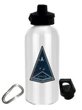 20 oz Stainless Steel Water Bottle with Stem/Straw Top and Spare Lid with Carabiner.