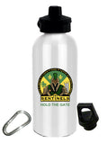 20 oz Stainless Steel Water Bottle with Stem/Straw Top and Spare Lid with Carabiner.