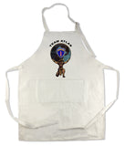 Apron 33" x 25" with large front pocket.