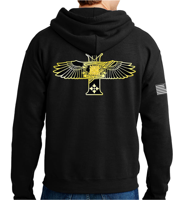 Ironhawk Co Unisex Unit Hoodie Sweatshirt. This sweatshirt is NOT approved for PT