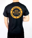 500# Club 50-50 Blend Black Unisex PT Short Sleeve Shirt. Is Approved for PT