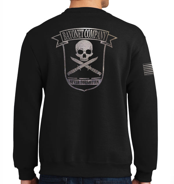 Bayonet Co Black on Black Unisex PT Sweatshirt. This sweatshirt IS Approved for PT