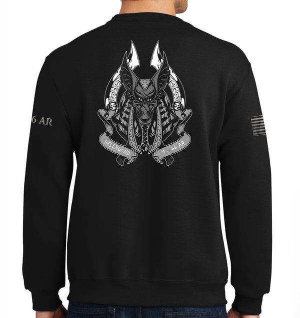 Grey Hellhound 50-50 Blend Crewneck Unisex Sweatshirt. This shirt IS approved for PT.