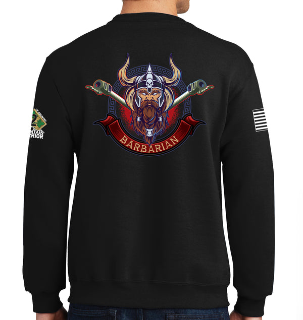 Barbarian Crewneck Unisex Sweatshirt. This shirt IS approved for PT.