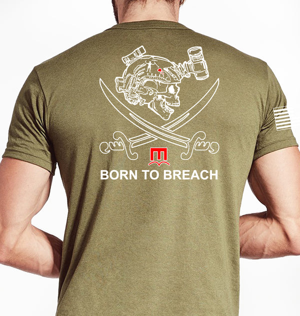 Born to Breach Coyote Tan 50-50 Blend Unisex Shirt. This shirt is NOT approved for PT