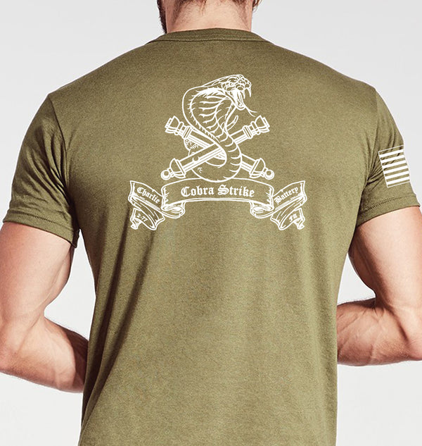 Cobra Strike Coyote Tan Unisex Shirt (White Design). This shirt is NOT approved for PT