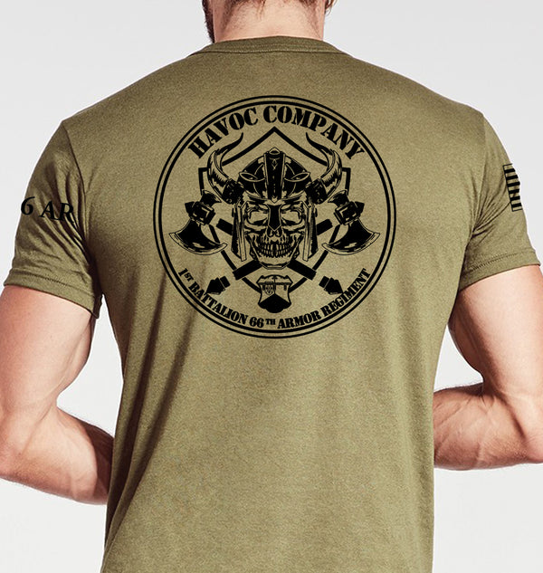 Havoc Coyote Tan Unisex Shirt (Black Design). This shirt is NOT approved for PT