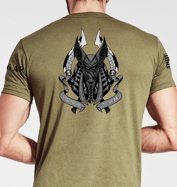 Hellhound Coyote Tan Unisex Shirt (Black Design). This shirt is NOT approved for PT