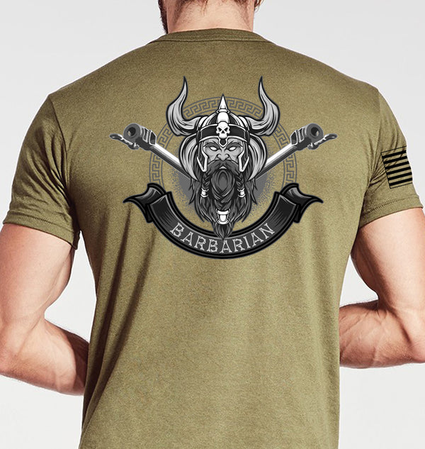 Barbarian Coyote Tan Unisex Shirt (Black Design). This shirt is NOT approved for PT