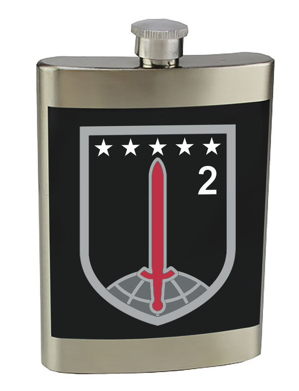 2d MDTF 8 oz. Stainless Steel Flask with screw on lid.