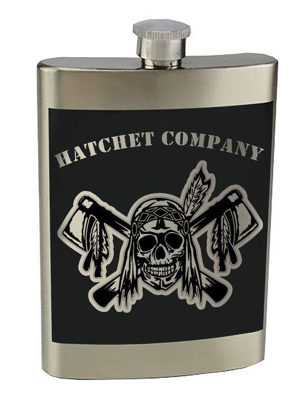 H Co 8 oz. Stainless Steel Flask with screw on lid.