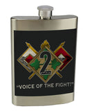 8 oz. Stainless Steel Flask with screw on lid.