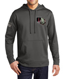 Grey Performance Hoodie Black on Black Sweatshirt. (This material is lighter than the 50-50) This sweatshirt is NOT approved for PT.