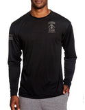 Black on Black Long Sleeve Performance PT Shirt. This shirt IS approved for PT.