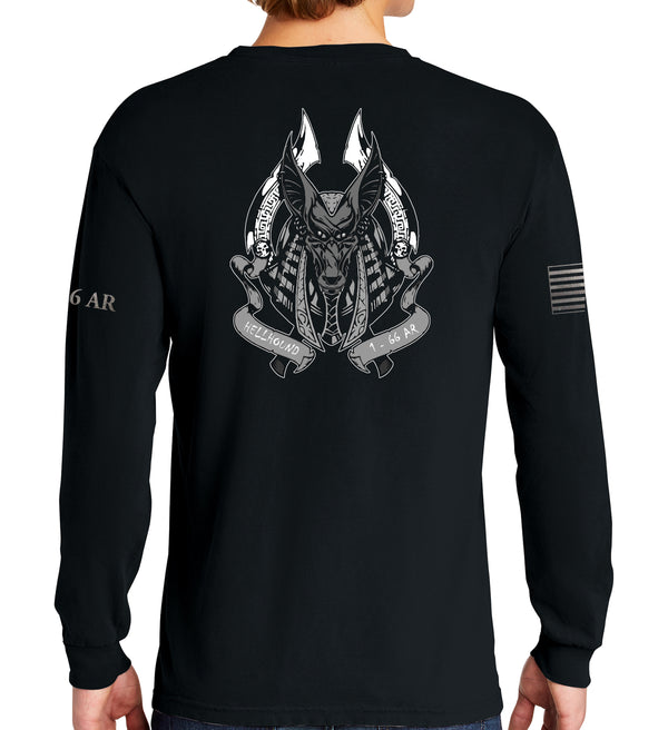 Grey Hellhound Long Sleeve 50-50 Blend Unisex Shirt. This shirt IS approved for PT