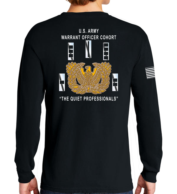 Warrant Officer Long Sleeve 50-50 Blend Unisex Shirt. This shirt IS approved for PT