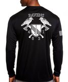 Ravens 6 4th Long Sleeve Performance PT Shirt. This shirt IS approved for PT.