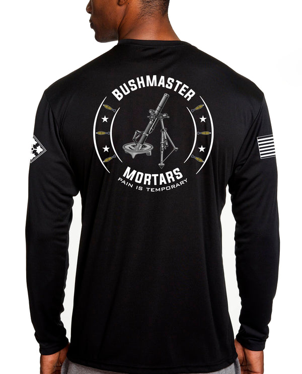 Bushmaster Mortars Long Sleeve Performance PT Shirt. This shirt IS approved for PT.