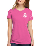 Ladies Short Sleeve Fitted T-Shirt, 1-38 White Front Crest. Comes in Different Colors