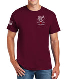 50-50 Blend Maroon Unisex PT Short Sleeve Shirt. Approved for PT