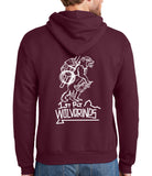 Maroon Hoodie Sweatshirt (White Design). This sweatshirt is NOT approved for PT.