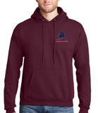 Maroon Hoodie Sweatshirt (White Design). This sweatshirt is NOT approved for PT.