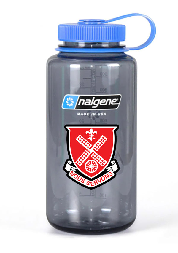 32 oz Nalgene Grey Wide Mouth Water Bottle.