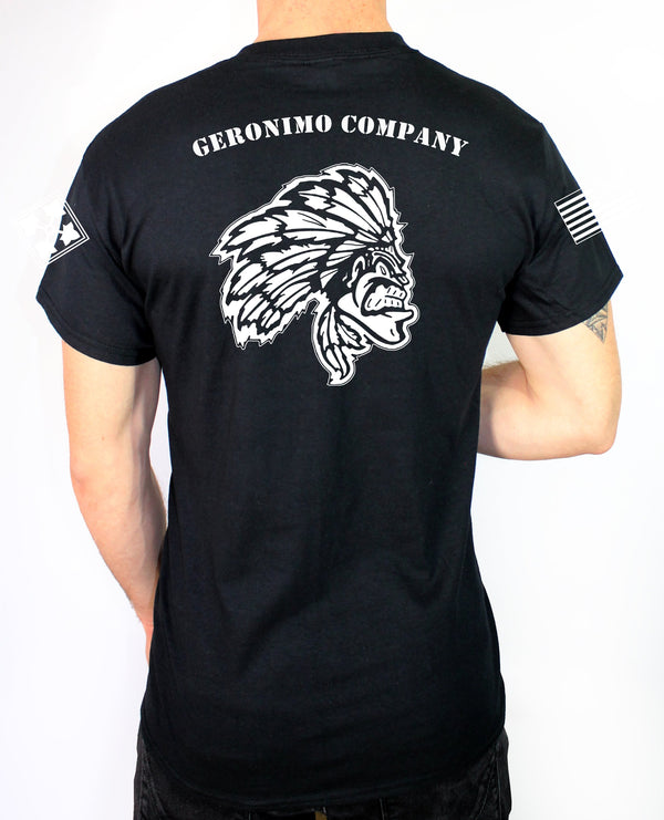 G Co 50-50 Blend Black Unisex PT Short Sleeve Shirt. Approved for PT