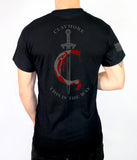 50-50 Blend Black Unisex PT Short Sleeve Shirt. Approved for PT