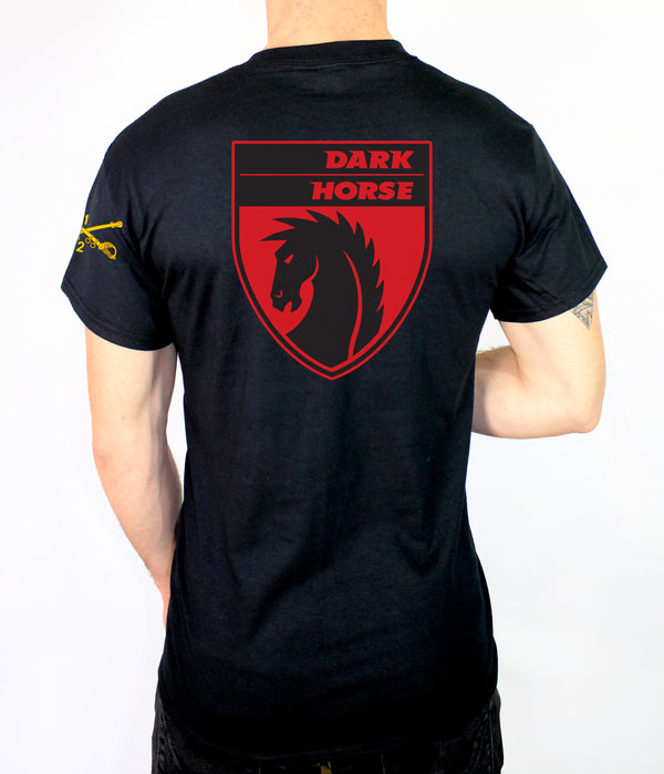 Darkhorse 50-50 Blend Black Unisex PT Short Sleeve Shirt. Approved for PT