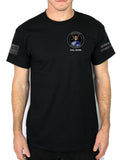 50-50 Blend Black on Black Unisex PT Short Sleeve Shirt. Approved for PT