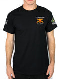 Medics 50-50 Blend Black Unisex PT Short Sleeve Shirt. Approved for PT