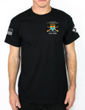 B Co 50-50 Blend Black Unisex PT Short Sleeve Shirt. Approved for PT