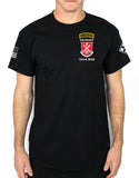 50-50 Blend Black Unisex PT Short Sleeve Shirt. Approved for PT