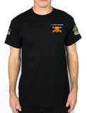 Medics 50-50 Blend Black Unisex PT Short Sleeve Shirt. Approved for PT