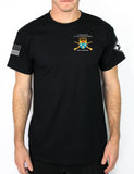 C Co 50-50 Blend Black Unisex PT Short Sleeve Shirt. Approved for PT