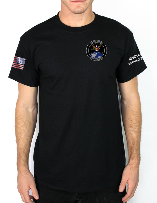 50-50 Blend Black Unisex PT Short Sleeve Shirt. Approved for PT