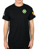 Assault 50-50 Blend Black Unisex PT Short Sleeve Shirt. Approved for PT