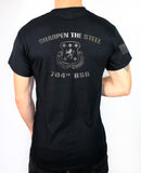 Black on Black 50-50 Blend Black Unisex PT Short Sleeve Shirt. Approved for PT