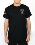 6 4th Black 50-50 Blend Unisex PT Short Sleeve Shirt