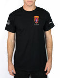 Black 50-50 Blend Unisex PT Short Sleeve Shirt