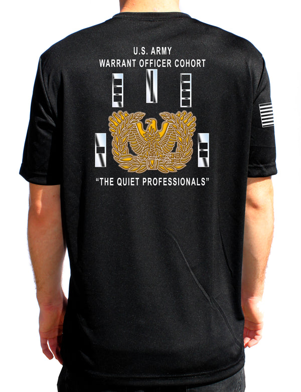 Warrant Officer Short Sleeve Performance Unisex Shirt. This shirt IS approved for PT